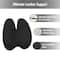 Mind Reader 15.25" Black Lumbar Support Memory Foam Pillow with Air-Cloud Technology